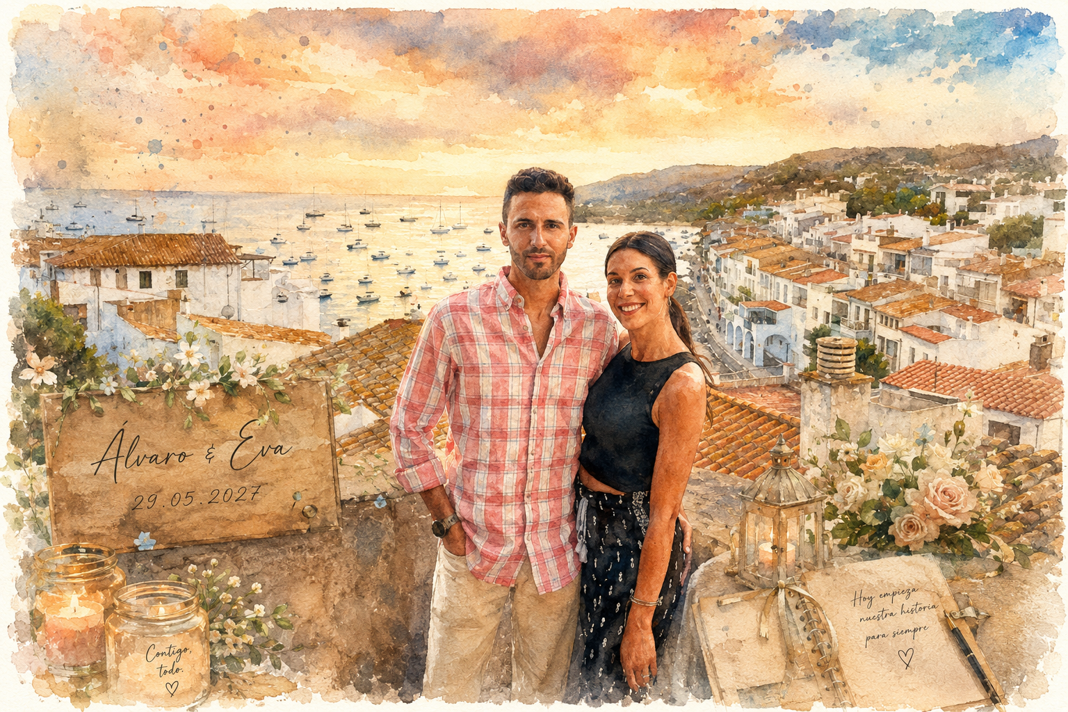 Recuerdo de Álvaro y Eva
