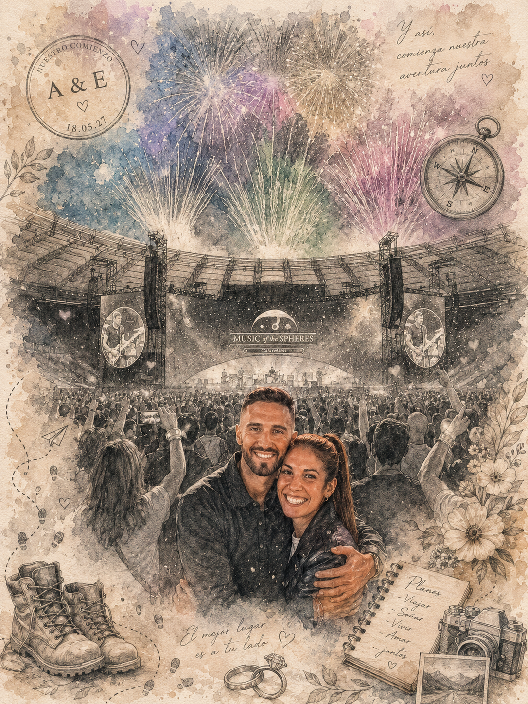 Recuerdo musical de Álvaro y Eva