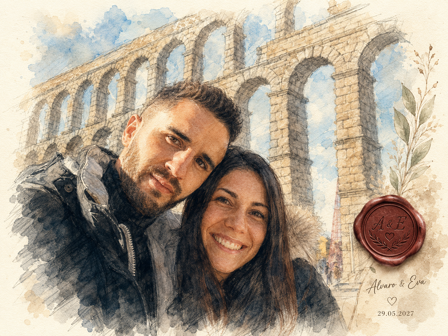 Recuerdo de Álvaro y Eva